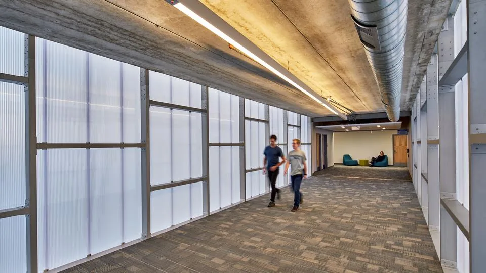 Translucent Corridor at Lawrence Tech Creates Connectivity