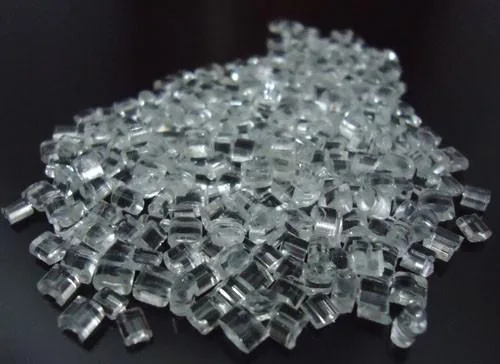 Virgin polycarbonate resin pellets, the raw material for Duo-Gard translucent daylighting panels