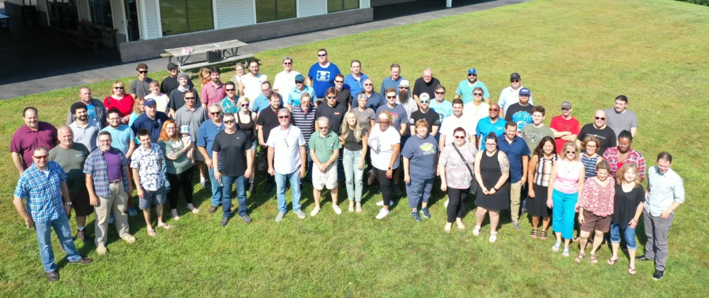 The Duo-Gard team - project managers, engineers, fabricators and installers - outside the plant